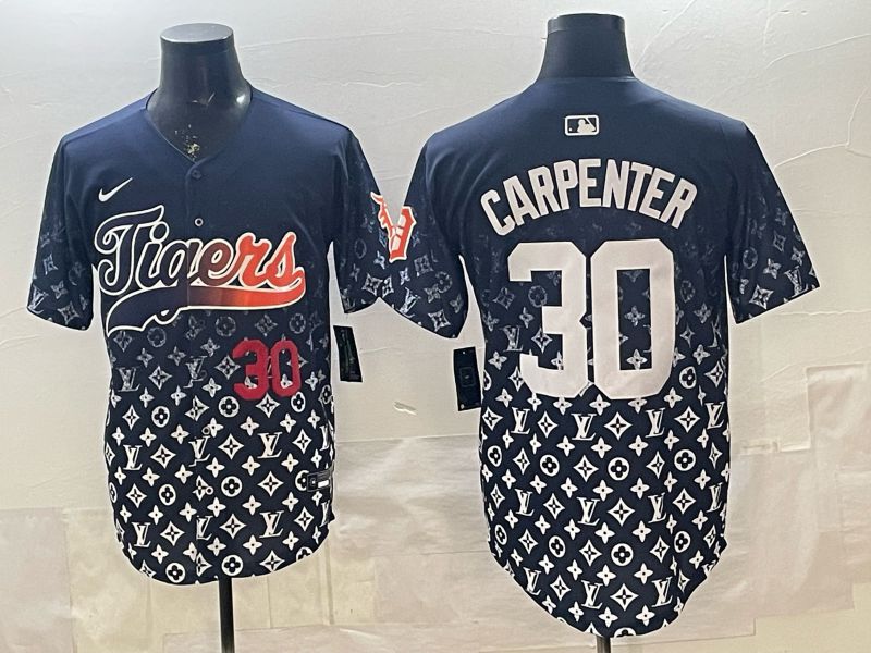 Men 2026 Detroit Tigers #30 Carpenter Blue Game Nike MLB Jersey 03->detroit tigers->MLB Jersey